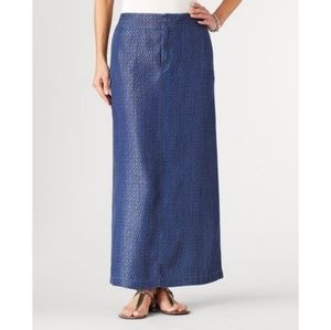 Coldwater Creek Tencel Geo Maxi Jean Skirt